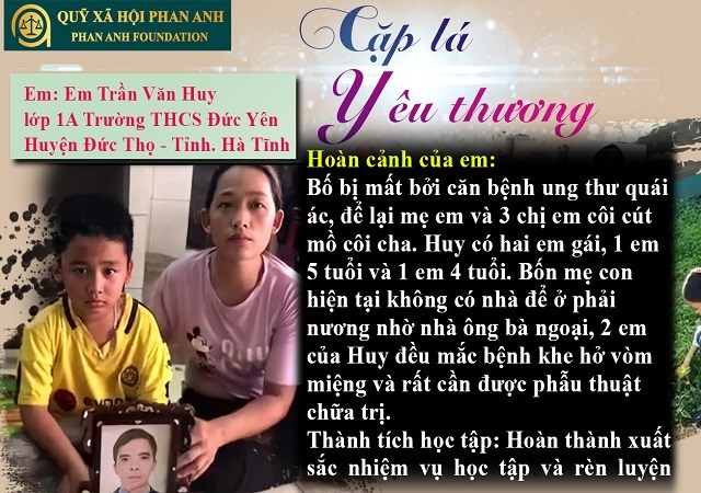 Ảnh cặp lá yêu thương - em Trần Văn Huy